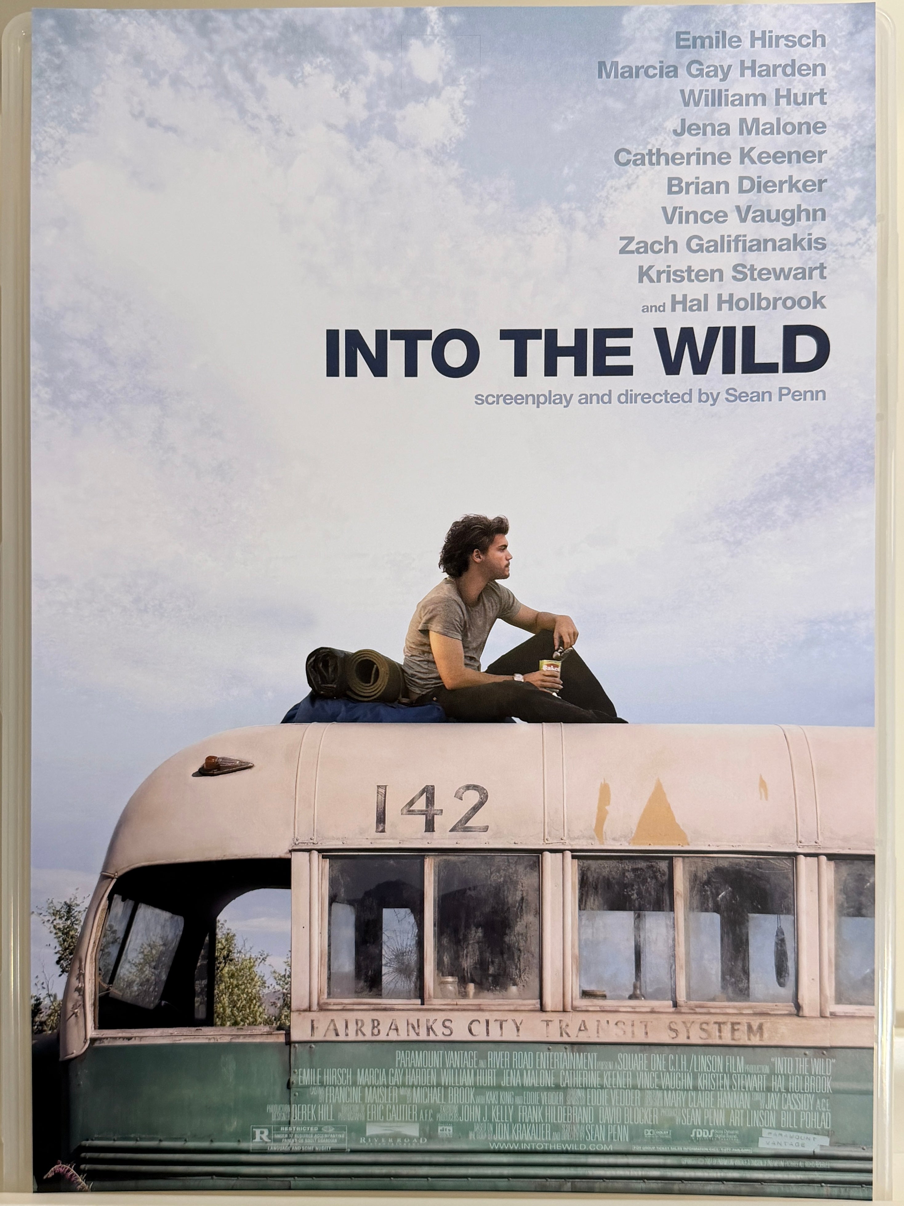 《浪蕩天涯》Into the Wild (2007) 香港 HK A3電影海報 Movie Poster - 導演 Sean Penn 主演 Emile Hirsch、Marcia Gay Harden、William Hurt、Jena Malone、Catherine Keener、Brian Dierker、Vince Vaughn、Zach Galifianakis、Kristen Stewart、Hal Holbrook